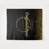 Gold Glitzer Frame Abschluss Foto Stand Hintergrun Wandteppich (Vorderseite (Horizontal))