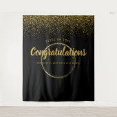 Gold Glitzer Frame Abschluss Foto Stand Hintergrun Wandteppich (Vorderseite)