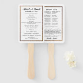 Gold Glitzer Frame Wedding Program Fan Fächer (Vorne und Hinten)