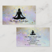 *~ Gold Glitzer Frau Yoga Meditation Mindfulness Visitenkarte (Vorne/Hinten)
