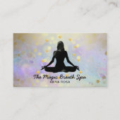 *~ Gold Glitzer Frau Yoga Meditation Mindfulness Visitenkarte (Vorderseite)