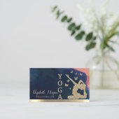 Gold Glitzer Frauen Silhouette, Yoga Wasserfarbe Visitenkarte (Stehend Vorderseite)