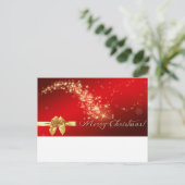 Gold Glitzer Frohe Weihnachten (Stehend Vorderseite)