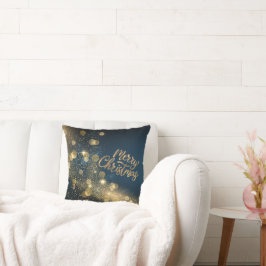Gold Glitzer Frohe Weihnachten Kissen