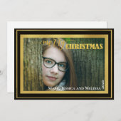 Gold Glitzer ~ Frohe Weihnachten Personalisiertes (Vorne/Hinten)