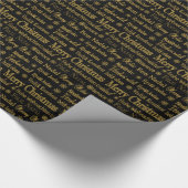 Gold Glitzer Frohe Weihnachten Unterschiedliche Sp Geschenkpapier (Ecke)