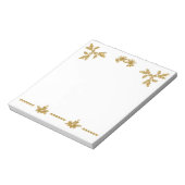 Gold Glitzer Frohe Weihnachten, Weihnachtsmann Notizblock (Rotiert)