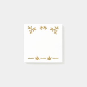 Gold Glitzer Frohe Weihnachten, Weihnachtsmann Post-it Klebezettel