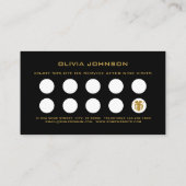 Gold Glitzer Frohe Weihnachten, Weihnachtsmann Treuekarte (Rückseite)