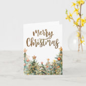 Gold Glitzer Frohe Weihnachtskarte Karte (Gelbe Blume)