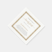 Gold Glitzer Fun Fakten Name Datum 21. Party Serviette (Ecke)