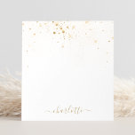 Gold Glitzer Funkelnd Elegantes Glamour-Script Notizblock<br><div class="desc">Erstellen Sie Ihr eigenes,  personalisiertes,  vergoldetes,  glänzendes Notizblock mit Ihrem benutzerdefinierten,  modernen,  handgeschriebenen Skriptnamen.</div>