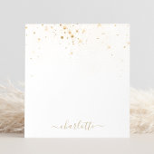 Gold Glitzer Funkelnd Elegantes Glamour-Script Notizblock