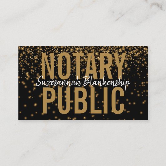 Gold-Glitzer für den benutzerdefinierten schwarzen Visitenkarte (Vorderseite)