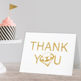 Gold Glitzer Gem Birthday Dankeschön Card für Girl Dankeskarte