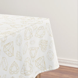 Gold Glitzer Gemstone Geburtstagsparty Tableclout Tischdecke