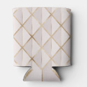 Gold Glitzer, geometrisches Rhombus Muster. Dosenkühler (Rückseite)