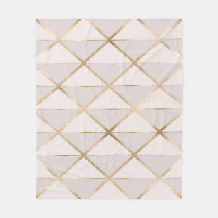Gold Glitzer, geometrisches Rhombus Muster. Fleecedecke