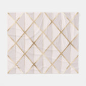 Gold Glitzer, geometrisches Rhombus Muster. Fleecedecke (Vorderseite (Horizontal))