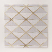 Gold Glitzer, geometrisches Rhombus Muster. Puzzle (Horizontal)