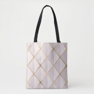 Gold Glitzer, geometrisches Rhombus Muster. Tasche
