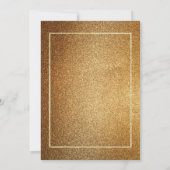 Gold Glitzer Gerahmt & Bier Einladung (Rückseite)