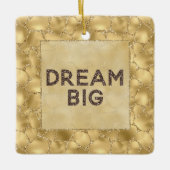 Gold Glitzer Giraffe Print Dream Keramikornament (Vorderseite)