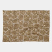Gold Glitzer Giraffe Print Geschirrtuch (Horizontal)