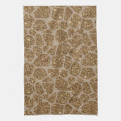 Gold Glitzer Giraffe Print Geschirrtuch (Vertikal)