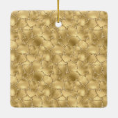Gold Glitzer Giraffe Print Liebe Keramikornament (Rückseite)