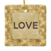 Gold Glitzer Giraffe Print Liebe