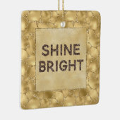 Gold Glitzer Giraffe Print Shine Brigh Keramikornament (Rechts)