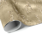 Gold Glitzer Giraffen Geschenkpapier (Rolleneckpunkt)