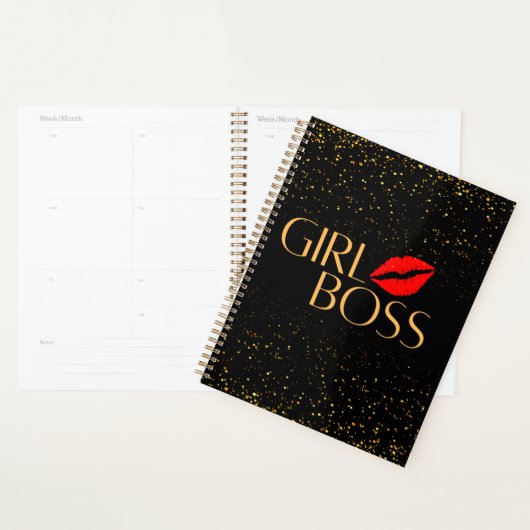 Gold Glitzer Girl Boss Planner Planer (Anzeige)