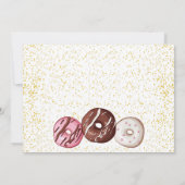 Gold Glitzer Girl Donut Birthday Foto Vielen Dank Dankeskarte (Rückseite)