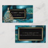 Gold Glitzer Girl Emerald Green Visitenkarte (Vorne/Hinten)