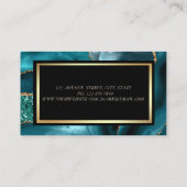 Gold Glitzer Girl Emerald Green Visitenkarte (Rückseite)