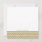 Gold Glitzer Girls Sip and See Einladung (Rückseite)