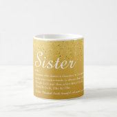 Gold Glitzer Girly Glam Cool Fun Sister Definition Kaffeetasse (Mittel)