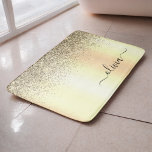 Gold Glitzer Girly Luxus Moderne Monogram Name Badematte<br><div class="desc">Gold Imitate belichten metallische Sparkle Glitzer gebürstete Metal Monogramm Name Bath Mats. Das macht den perfekten Abschluss,  Geburtstag,  Hochzeit,  Brautdusche,  Jubiläumsdusche,  Babydusche oder Bachelorette-Party-Geschenk für jemanden,  der Glamour-Luxus und schicke Stile liebt.</div>