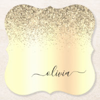 Gold Glitzer Girly Luxus Moderne Monogram Name