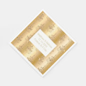 Gold Glitzer Glam Candeliers Wedding Serviette (Ecke)