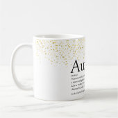 Gold Glitzer Glam Fun Beste Tante Tante Definition Kaffeetasse (Links)