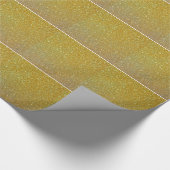 Gold Glitzer Glam Imitate Fossilien Geschenkpapier (Ecke)