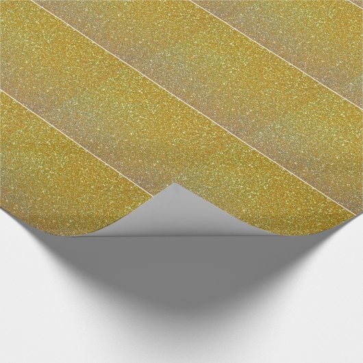 Gold Glitzer Glam Imitate Fossilien Geschenkpapier (Ecke)