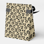 Gold Glitzer Glam Leopard Print Geschenkschachtel (Rückseite)