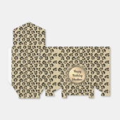 Gold Glitzer Glam Leopard Print Geschenkschachtel (Ungefaltet)