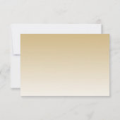 Gold Glitzer Glam Personalisierte Antwortkarte RSVP Karte (Rückseite)