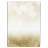 Gold Glitzer Glam Sparkle Lashes Personalisiert Klemmbrett (Rückseite)