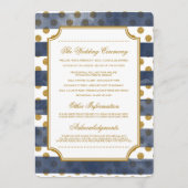 Gold Glitzer Glamour Hochzeitsprogramme Programm (Rückseite)